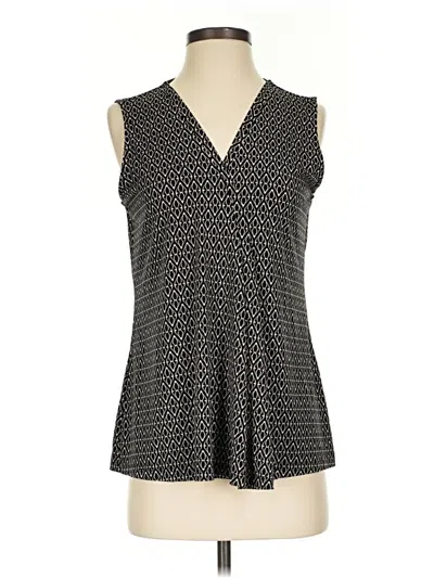 Pre-owned Dana Buchman Sleeveless Blouse In Black
