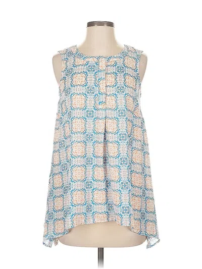 Pre-owned Dana Buchman Sleeveless Blouse In Blue