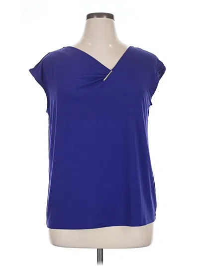 Pre-owned Dana Buchman Sleeveless Blouse In Blue