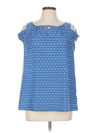 Pre-owned Dana Buchman Sleeveless Blouse In Blue
