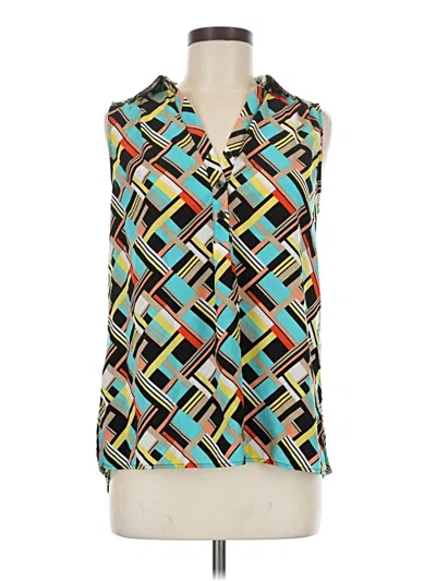 Pre-owned Dana Buchman Sleeveless Blouse In Blue