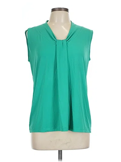 Pre-owned Dana Buchman Sleeveless Blouse In Blue