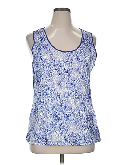Pre-owned Dana Buchman Sleeveless Blouse In Blue