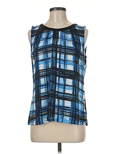 Pre-owned Dana Buchman Sleeveless Blouse In Blue