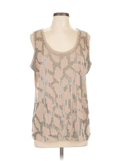 Pre-owned Dana Buchman Sleeveless Blouse In Brown