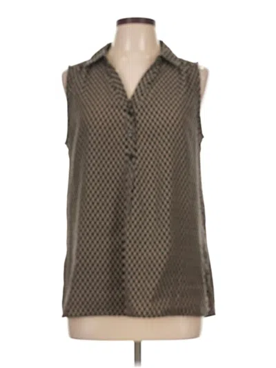 Pre-owned Dana Buchman Sleeveless Blouse In Brown