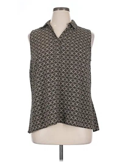 Pre-owned Dana Buchman Sleeveless Blouse In Gray