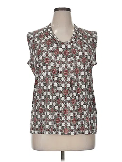 Pre-owned Dana Buchman Sleeveless Blouse In Gray