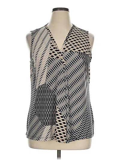 Pre-owned Dana Buchman Sleeveless Blouse In Gray
