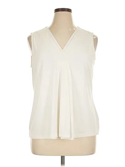 Pre-owned Dana Buchman Sleeveless Blouse In Ivory