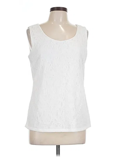 Pre-owned Dana Buchman Sleeveless Blouse In Ivory