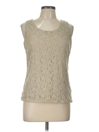 Pre-owned Dana Buchman Sleeveless Blouse In Ivory