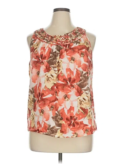 Pre-owned Dana Buchman Sleeveless Blouse In Orange