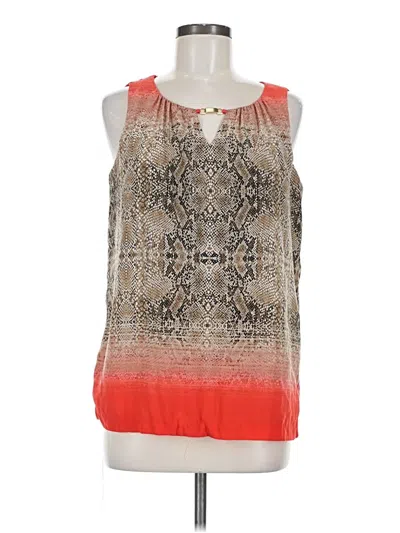 Pre-owned Dana Buchman Sleeveless Blouse In Orange