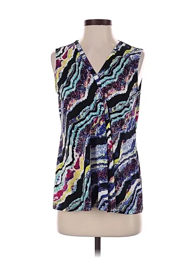 Pre-owned Dana Buchman Sleeveless Blouse In Purple