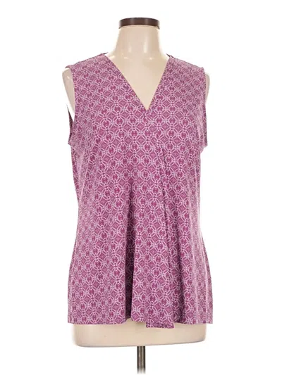 Pre-owned Dana Buchman Sleeveless Blouse In Purple