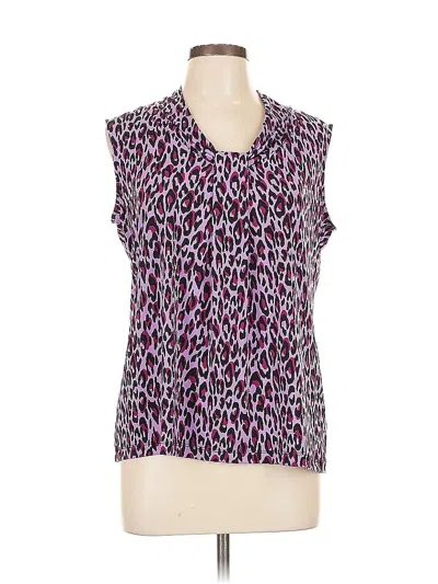 Pre-owned Dana Buchman Sleeveless Blouse In Purple