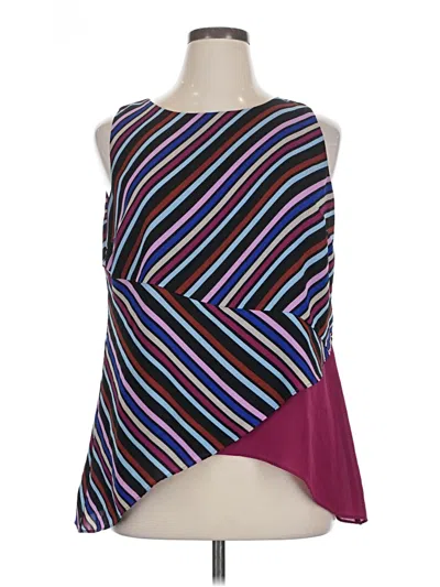 Pre-owned Dana Buchman Sleeveless Blouse In Purple