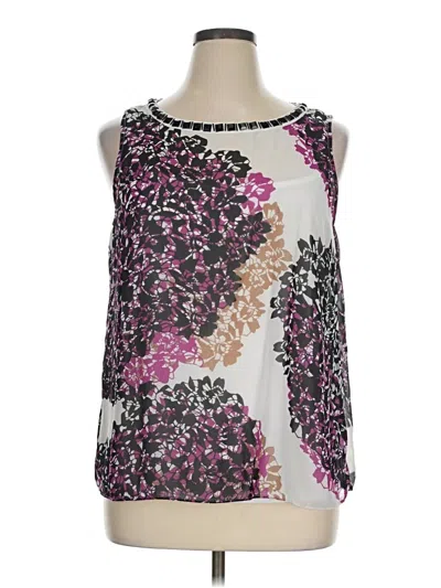 Pre-owned Dana Buchman Sleeveless Blouse In Purple