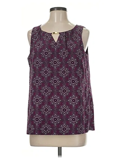 Pre-owned Dana Buchman Sleeveless Blouse In Purple