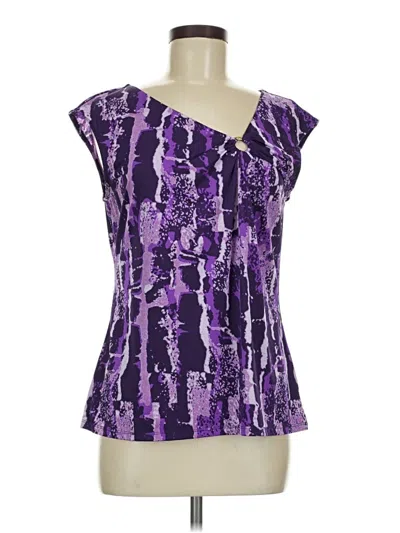 Pre-owned Dana Buchman Sleeveless Blouse In Purple