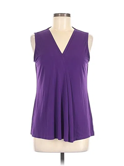 Pre-owned Dana Buchman Sleeveless Blouse In Purple