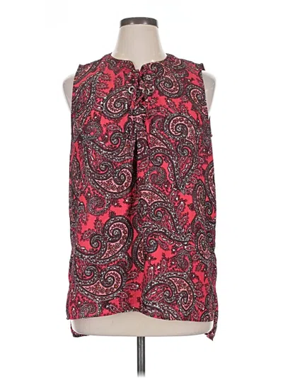 Pre-owned Dana Buchman Sleeveless Blouse In Red