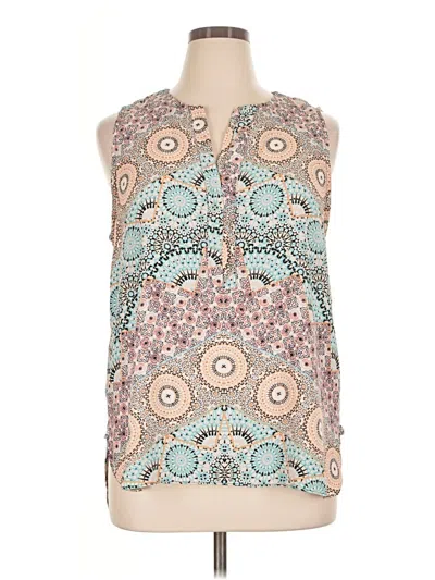 Pre-owned Dana Buchman Sleeveless Blouse In Teal
