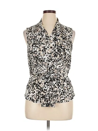 Pre-owned Dana Buchman Sleeveless Blouse In White