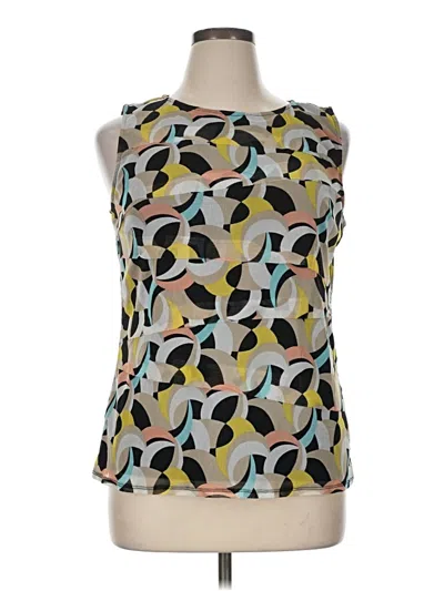 Pre-owned Dana Buchman Sleeveless Blouse In Yellow