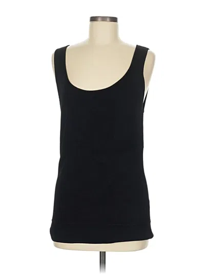 Pre-owned Dana Buchman Sleeveless Top Black Scoop Neck Tops