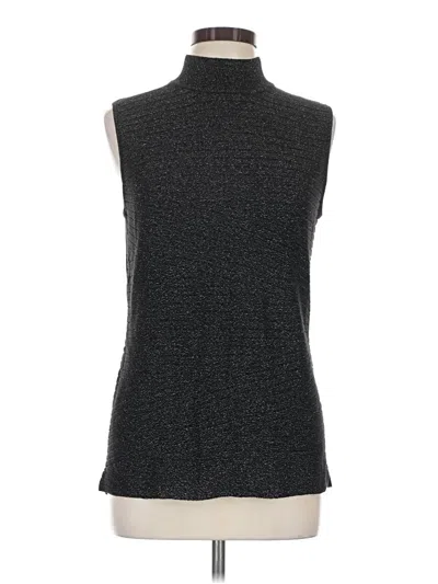 Pre-owned Dana Buchman Sleeveless Top Gray Turtleneck Tops