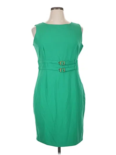Pre-owned Dana Buchman Sleeveless Top Green Boatneck Tops
