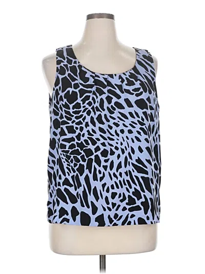 Pre-owned Dana Buchman Sleeveless Top Purple Scoop Neck Tops