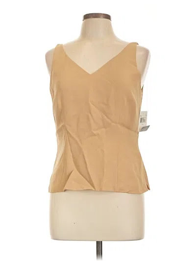 Pre-owned Dana Buchman Sleeveless Top Tan V-neck Tops