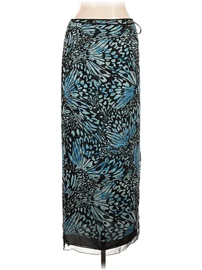 Pre-owned Dana Buchman Sleeveless Top Teal Strapless Neckline Tops