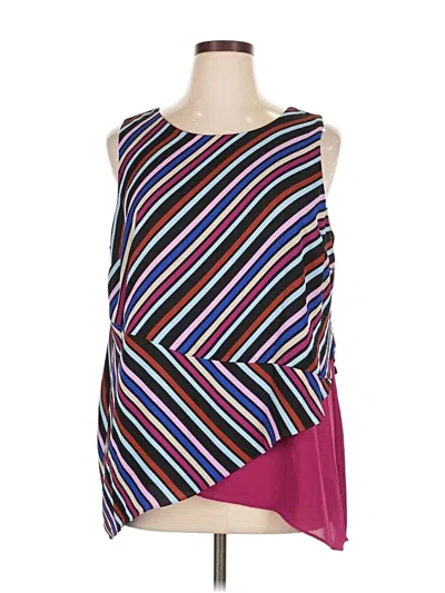 Pre-owned Dana Buchman Sleeveless T-shirt In Burgundy