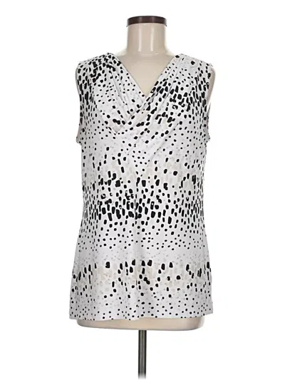 Pre-owned Dana Buchman Sleeveless T-shirt In Silver