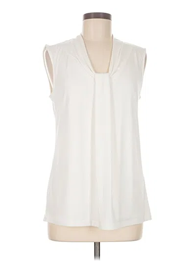 Pre-owned Dana Buchman Sleeveless T-shirt In White