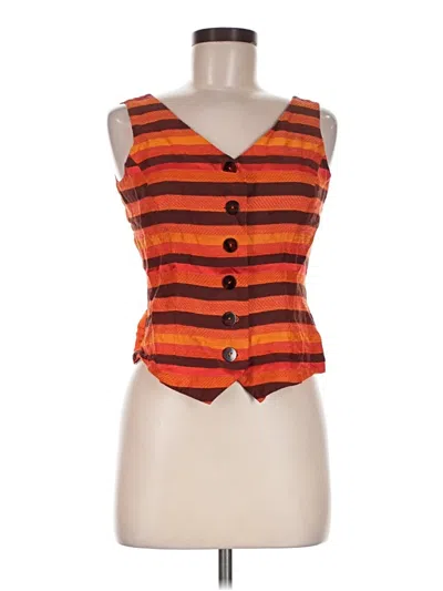 Pre-owned Dana Buchman Sweater Vest In Orange