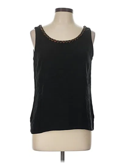 Pre-owned Dana Buchman Tank Top Black Strapless Neckline Tops