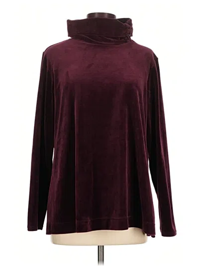 Pre-owned Dana Buchman Turtleneck Sweater In Burgundy
