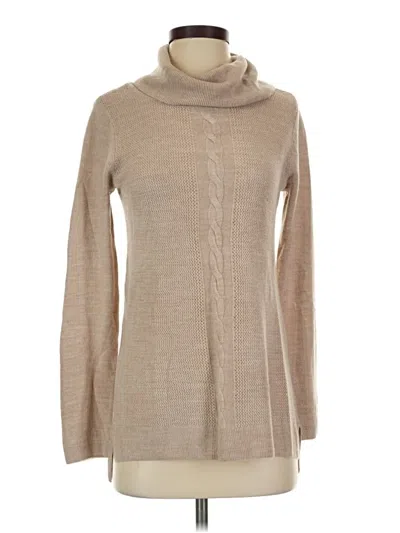 Pre-owned Dana Buchman Turtleneck Sweater In Tan