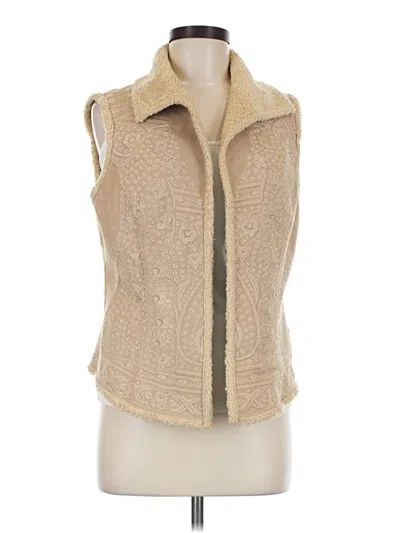 Pre-owned Dana Buchman Vest In Gold