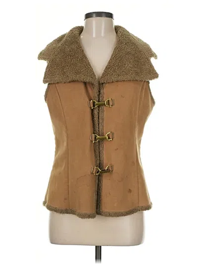 Pre-owned Dana Buchman Vest In Tan
