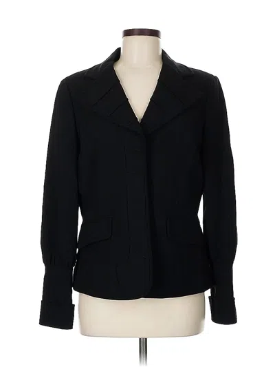 Pre-owned Dana Buchman Wool Blazer Jacket In Black