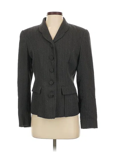 Pre-owned Dana Buchman Wool Blazer Jacket In Gray
