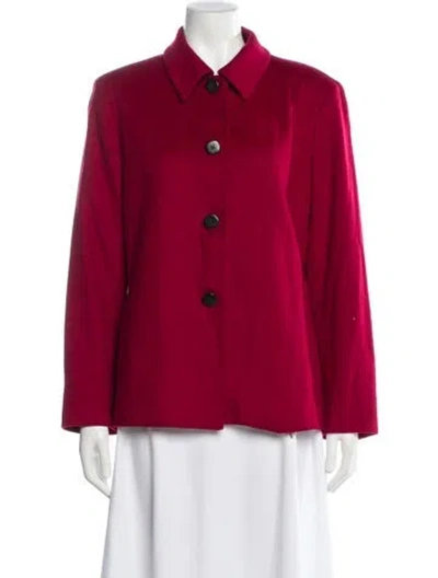 Pre-owned Dana Buchman Wool Blazer In Red