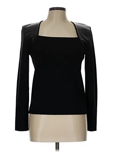 Pre-owned Dana Buchman Wool Cardigan Sweater In Black