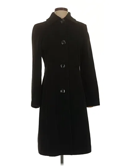 Pre-owned Dana Buchman Wool Coat In Black